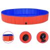 Foldable Dog Swimming Pool Red 78.7"x11.8" PVC