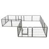 Dog Playpen 16 Panels Steel 31.5"x23.6" Black